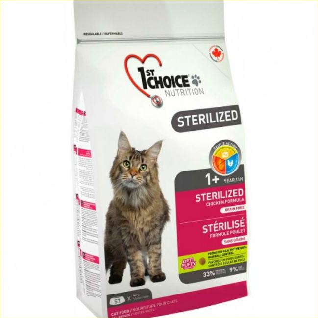 1st Choice Cat Sterilized Grain Free kanaga täiskasvanud kassidele